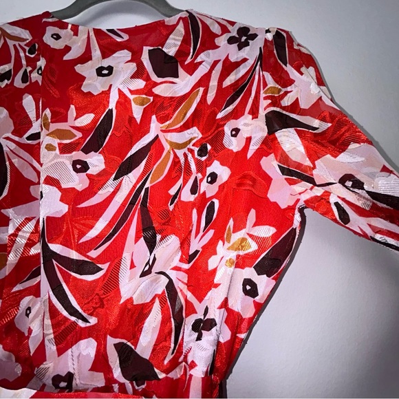 Massimo Dutti JACQUARD DRESS WITH LACE TRIM DETAIL - Picture 12 of 16